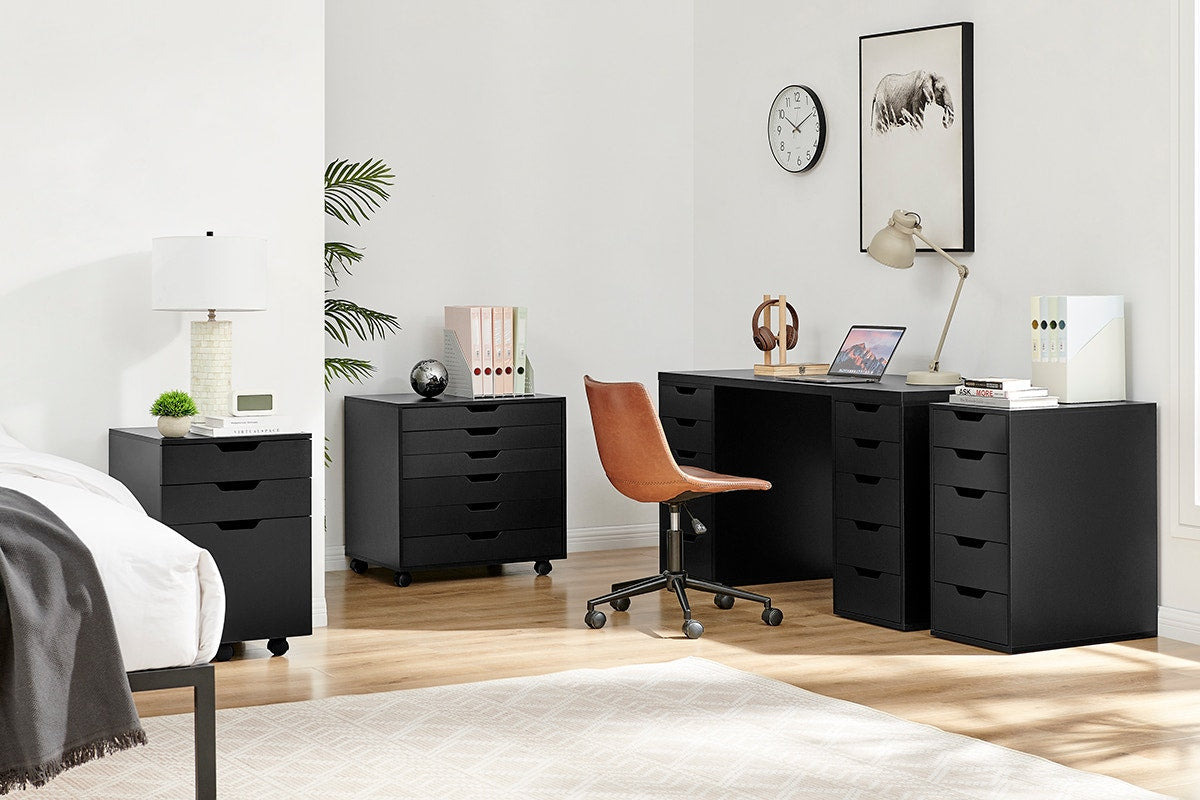 Ovela Alice Mobile Filing Cabinet (Black)