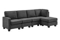 Ovela Atlas 5 Seater Modular Sofa with Reversible Chaise (Dark Grey)