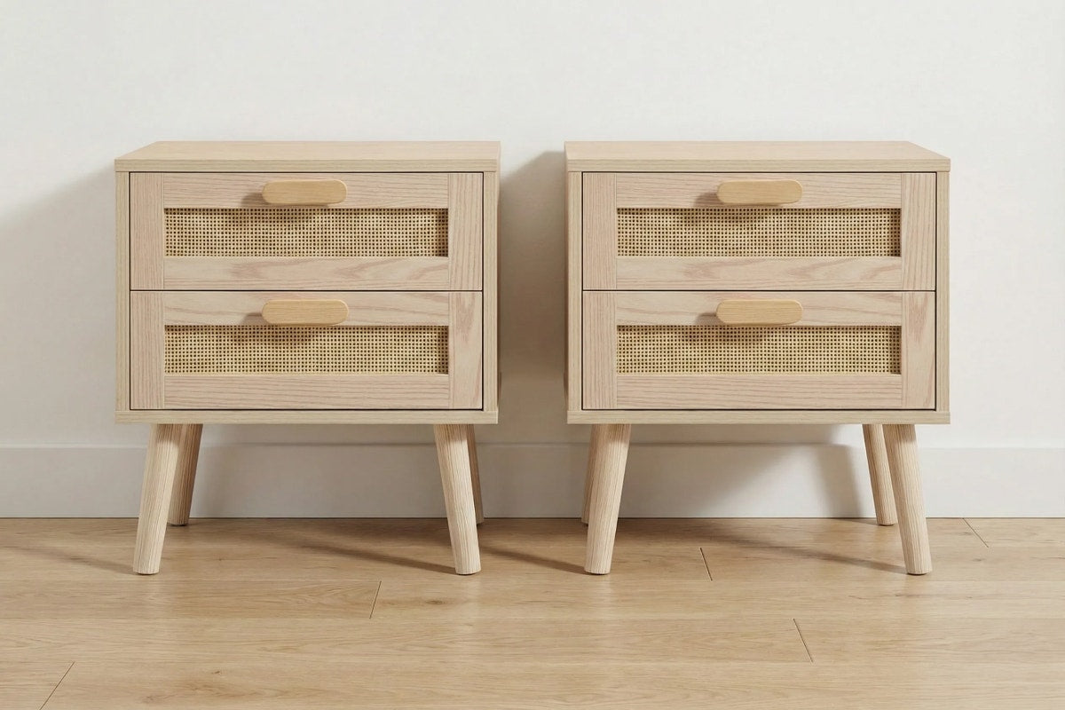 Set of 2 Ovela Ava 2-Drawer Bedside Tables