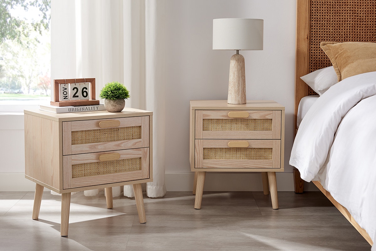 Set of 2 Ovela Ava 2-Drawer Bedside Tables