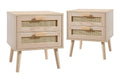 Set of 2 Ovela Ava 2-Drawer Bedside Tables