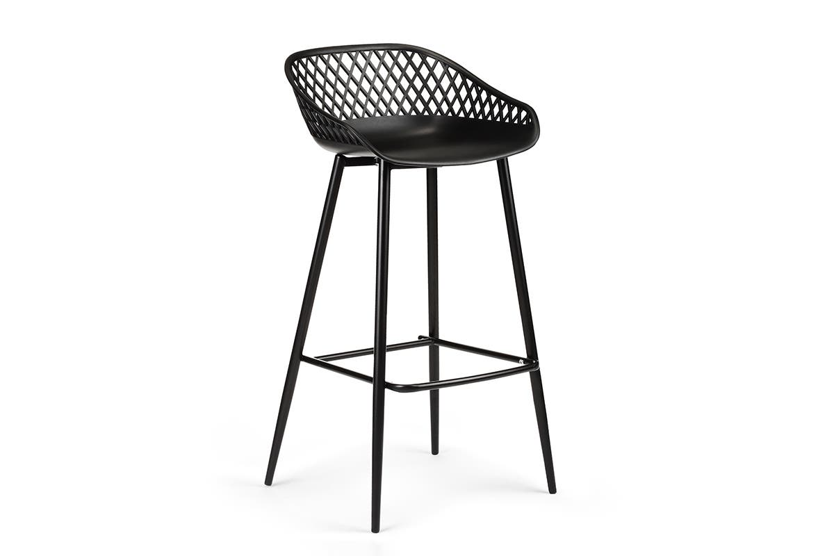 Ovela Set of 2 Leerdam Bar Stools (Black)