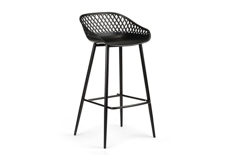 Ovela Set of 2 Leerdam Bar Stools (Black)