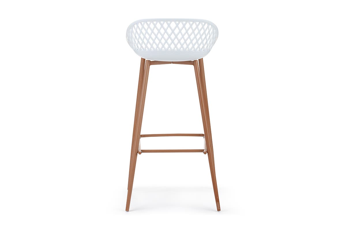 Ovela Set of 2 Leerdam Bar Stools (White)