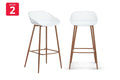 Set of 2 Ovela Leerdam Bar Stools (White)