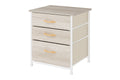 Ovela 3 Drawer Nightstand Bedside Table - Wood Grain White Oak - SuperSaverAU - view 4