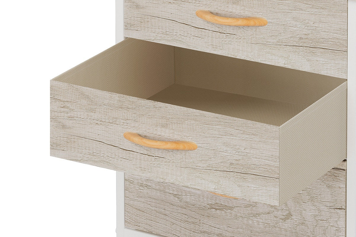 Ovela 3 Drawer Nightstand Bedside Table - Wood Grain White Oak - SuperSaverAU - view 9