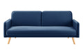 Ovela Chelsea 3 Seater Velvet Sofa Bed (Navy)