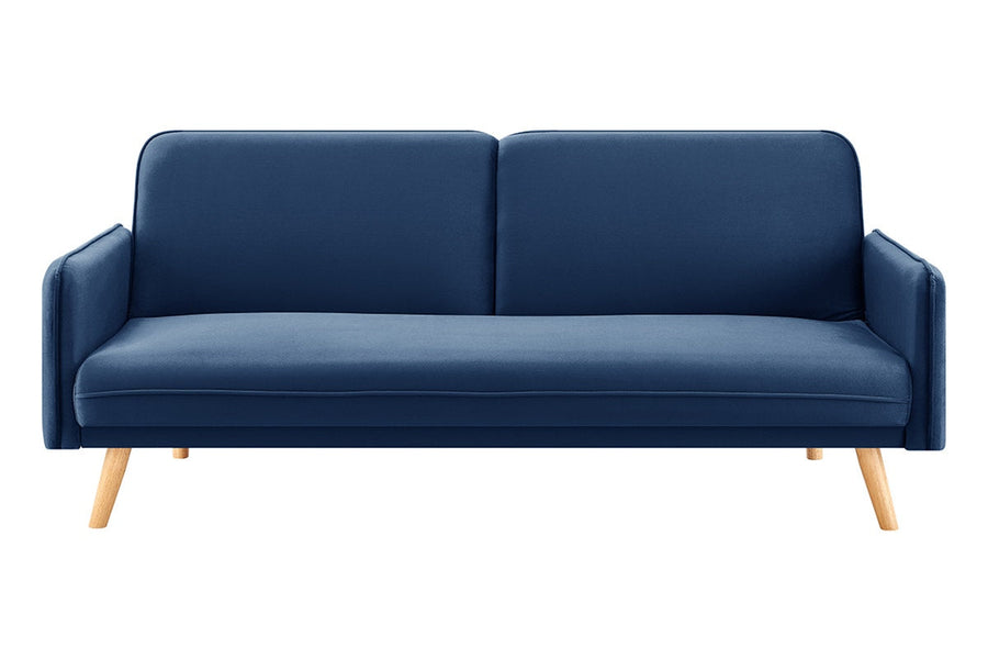 Ovela Chelsea 3 Seater Velvet Sofa Bed (Navy)