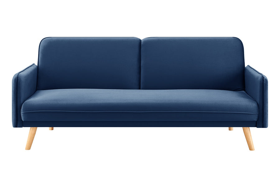 Ovela Chelsea 3 Seater Velvet Sofa Bed (Navy)