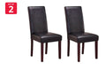 Ovela Set of 2 Kyran PU Leather Dining Chairs (Black)
