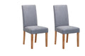 Ovela Set of 2 Kyran Fabric Dining Chairs (Ash Grey)
