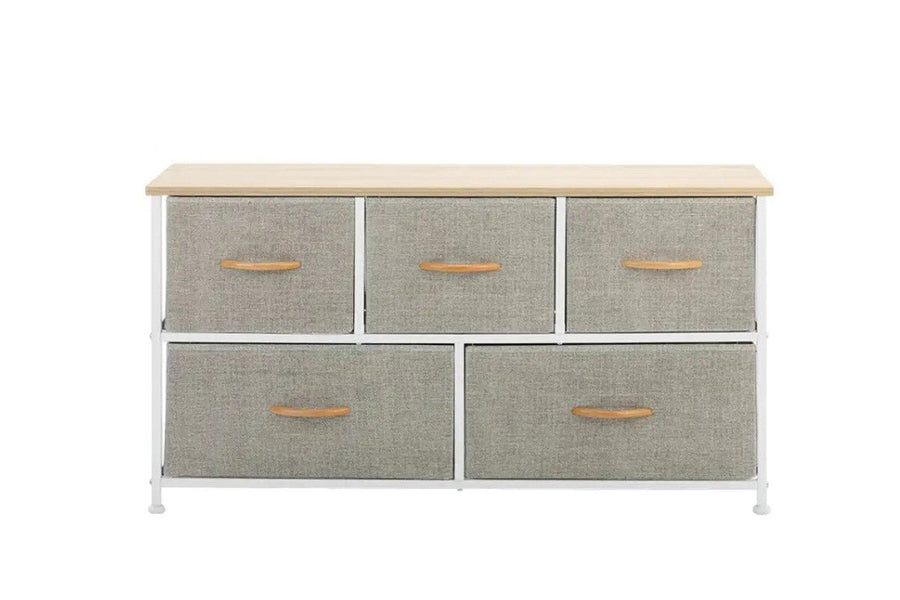 Ovela 5 Drawer Storage Chest (Beige)