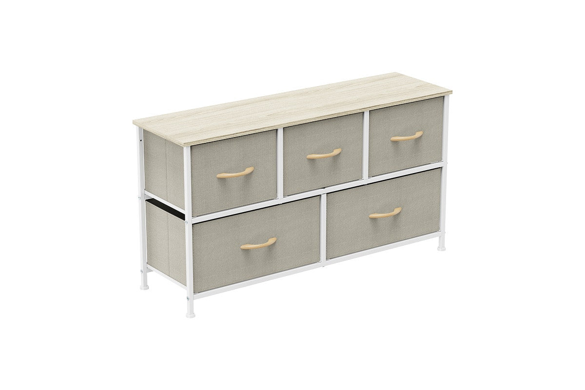 Ovela 5 Drawer Storage Chest (Beige)