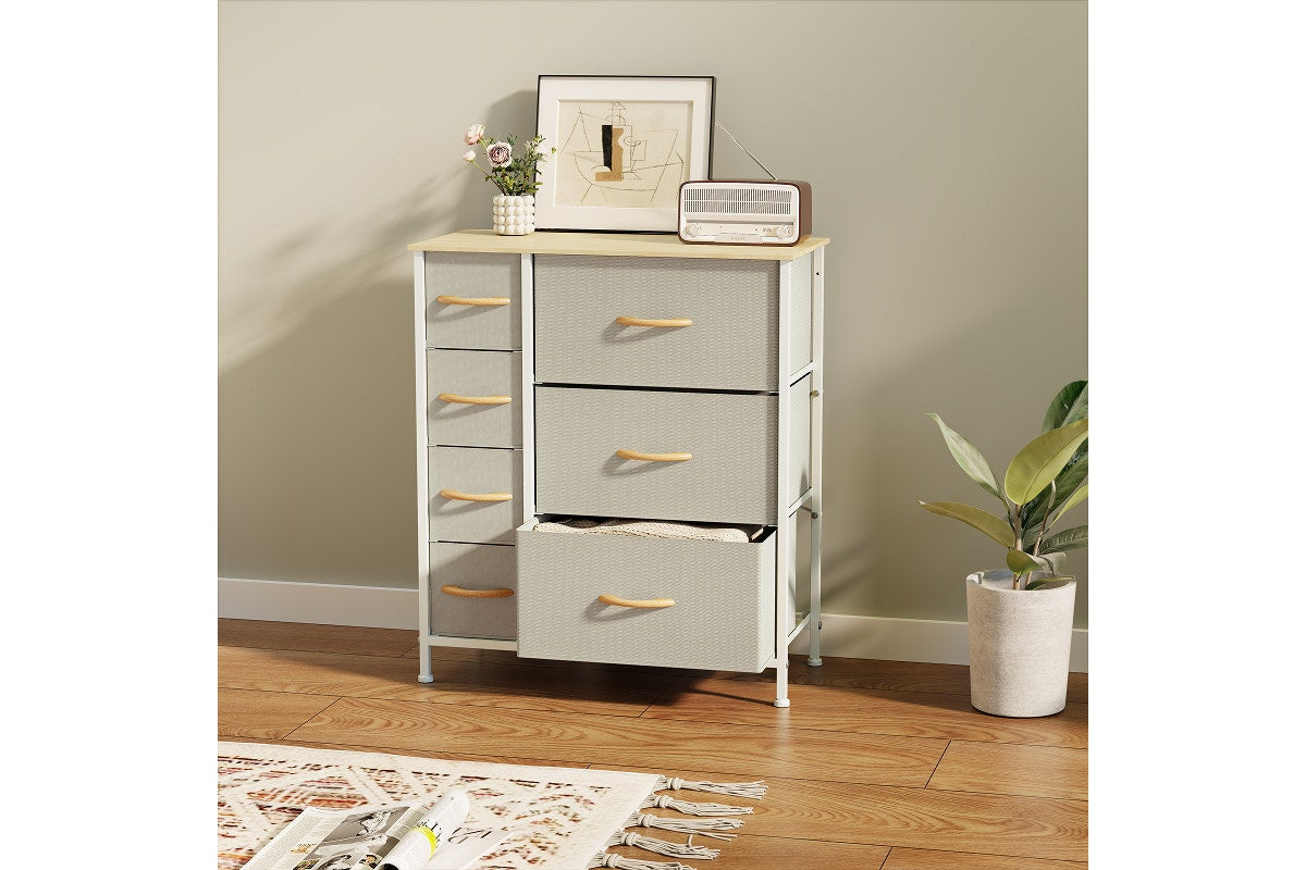 Ovela 7 Drawer Storage Chest (Beige)