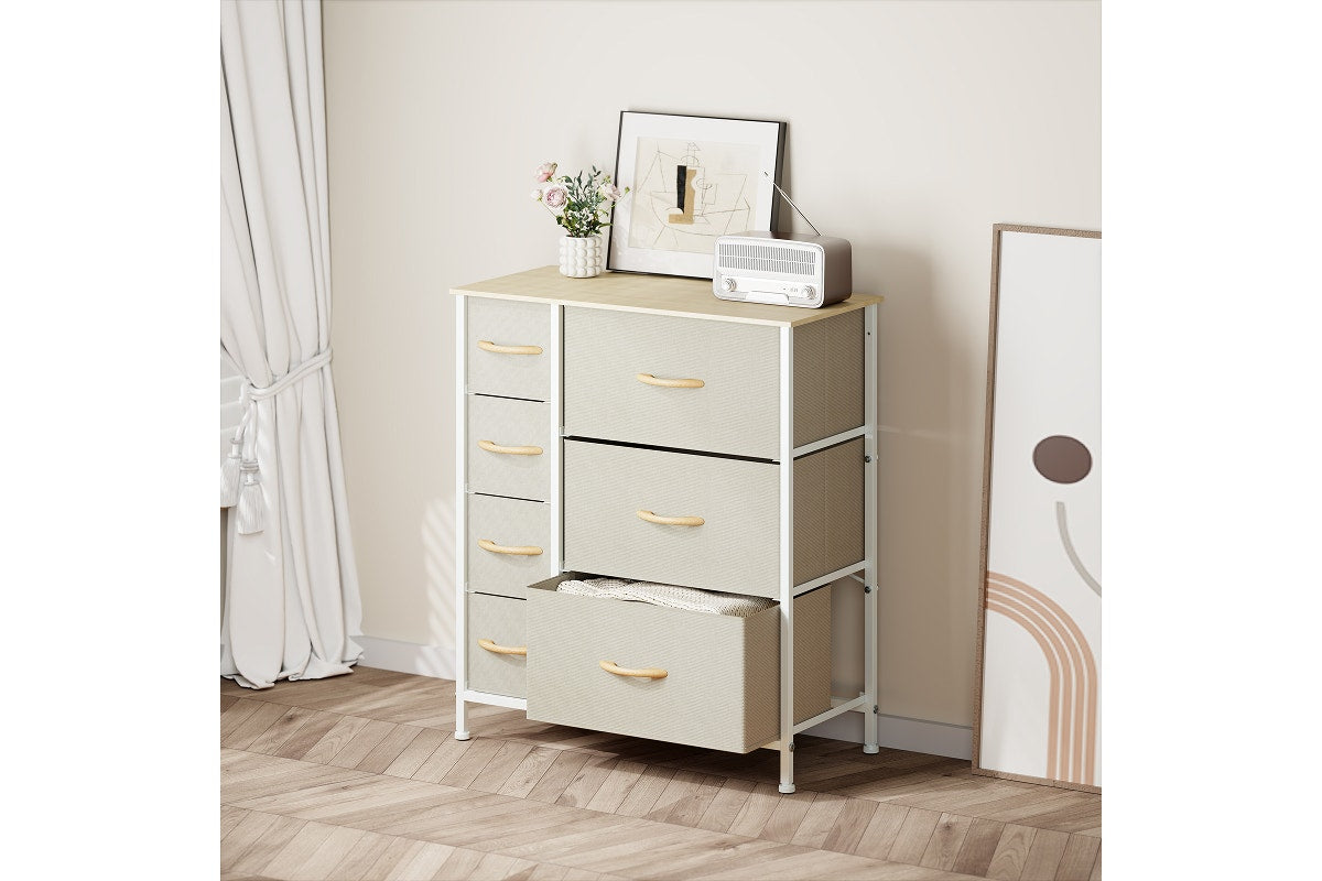 Ovela 7 Drawer Storage Chest (Beige)