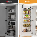 Artiss 6-Tier Over Door Storage Hanger with Steel Frame - Black