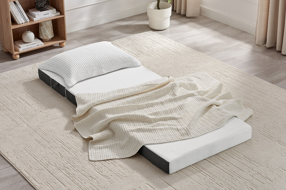 Ovela Folding Sofa Bed Mattress (White, Single)