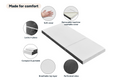 Ovela Folding Sofa Bed Mattress (White, Single)
