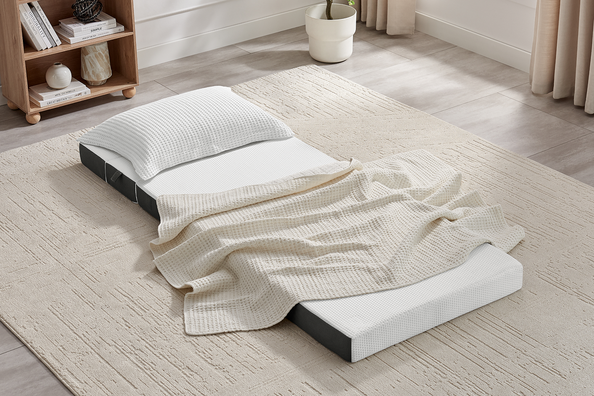 Ovela Folding Sofa Bed Mattress (White, Single)
