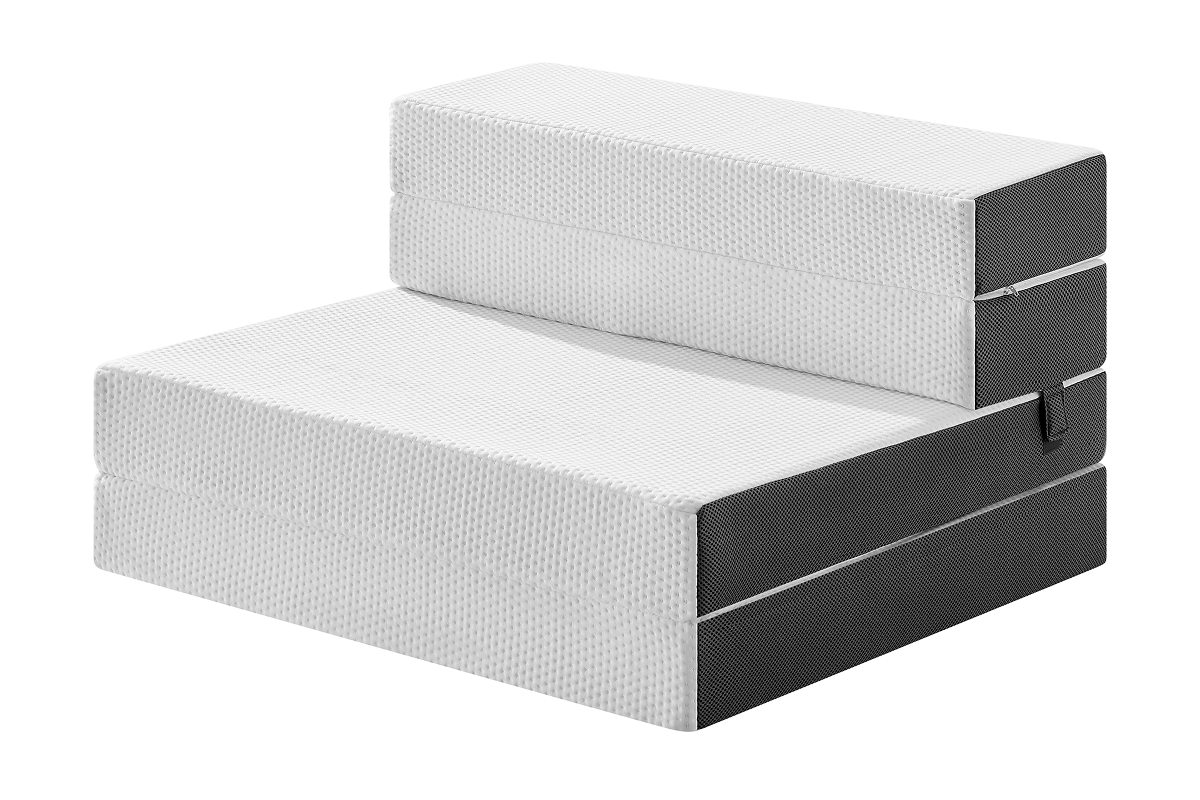 Ovela Folding Sofa Bed Mattress (White, Single)