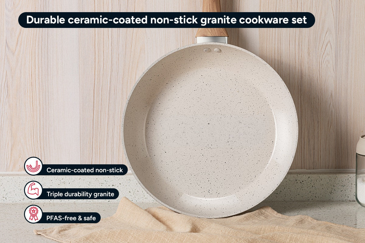 Ovela 5 Piece Granite Non-Stick Induction Cookware Set