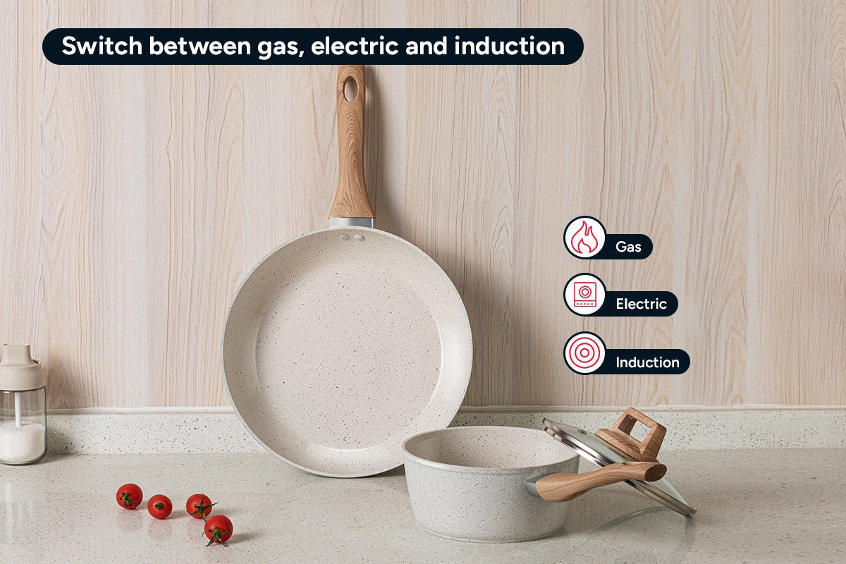 Ovela 5 Piece Granite Non-Stick Induction Cookware Set
