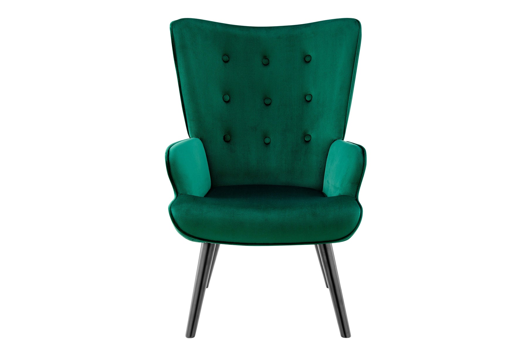 Ovela Henry High Back Armchair Green Velvet - SuperSaverAU - view 2