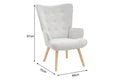 Ovela Henry High Back Armchair - Light Grey - SuperSaverAU - view 2