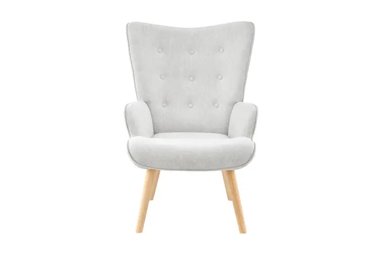 Ovela Henry High Back Armchair - Light Grey - SuperSaverAU - view 1