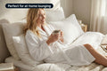 Ovela Hotel-Quality Terry Towelling Bath Robe (Size L/XL, White)