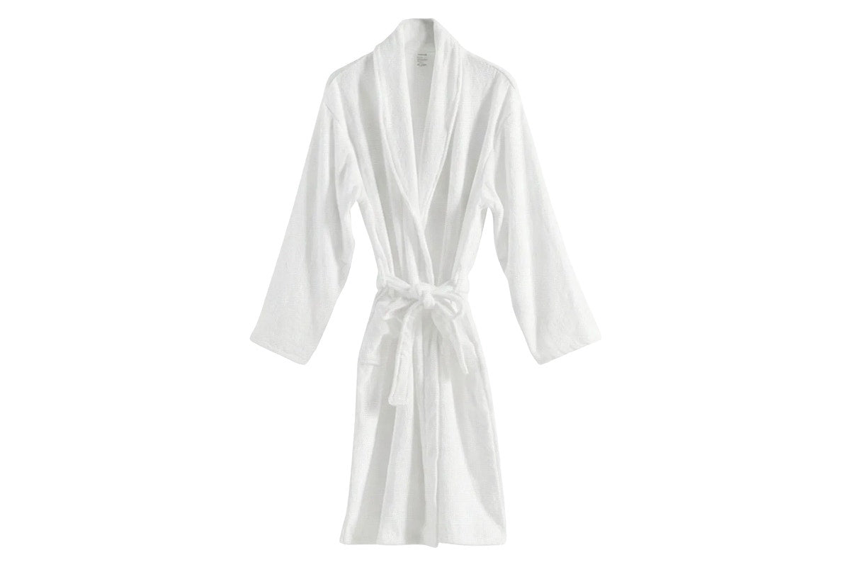Ovela Hotel-Quality Terry Towelling Bath Robe (Size L/XL, White)
