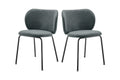 Set of 2 Ovela Kerby Dining Chairs (Charcoal)
