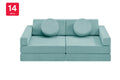 Ovela 14 Piece Modular Double Kids Play Sofa (Sage Green)