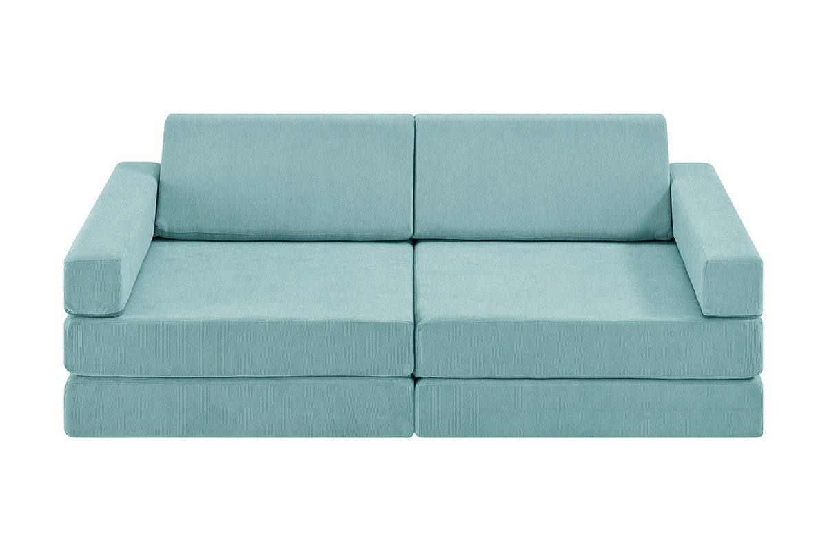 Ovela 14 Piece Modular Double Kids Play Sofa (Sage Green)