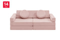 Ovela 14 Piece Modular Double Kids Play Sofa (Pink)
