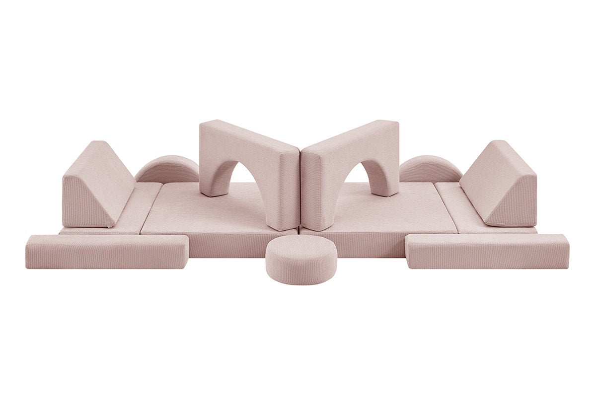 Ovela 14 Piece Modular Double Kids Play Sofa (Pink)