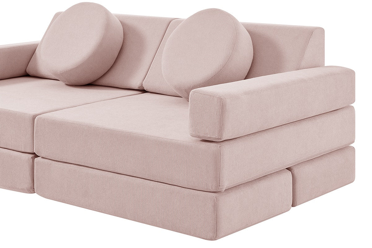Ovela 14 Piece Modular Double Kids Play Sofa (Pink)