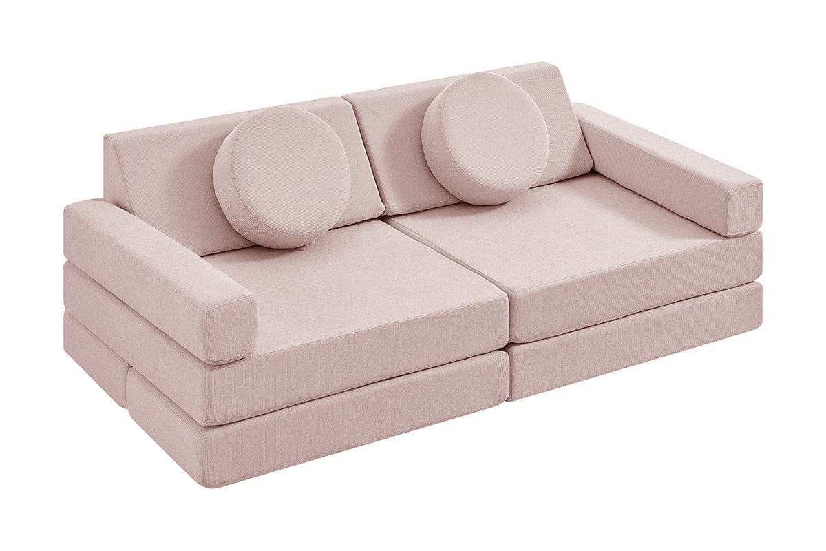 Ovela 14 Piece Modular Double Kids Play Sofa (Pink)