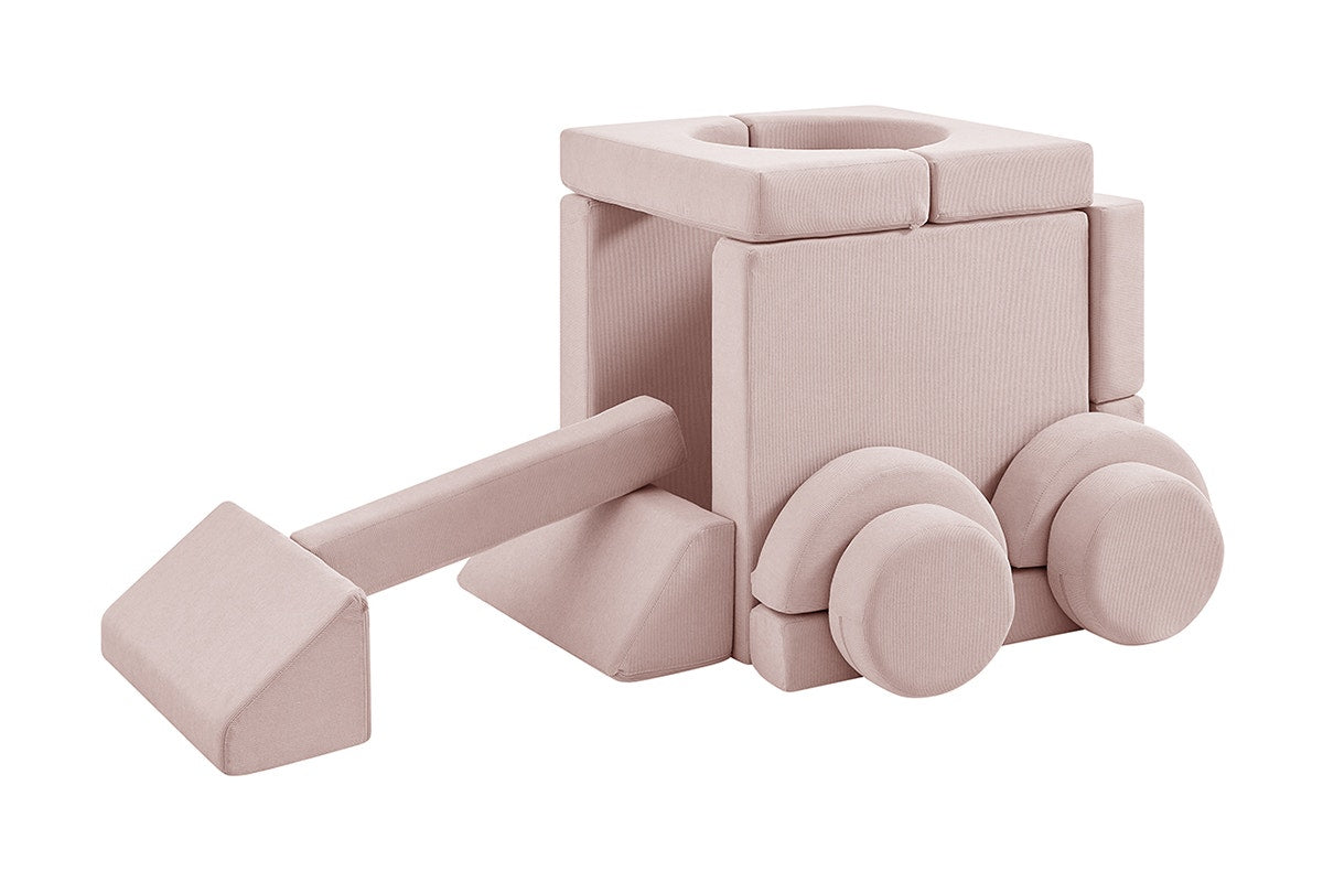 Ovela 14 Piece Modular Double Kids Play Sofa (Pink)
