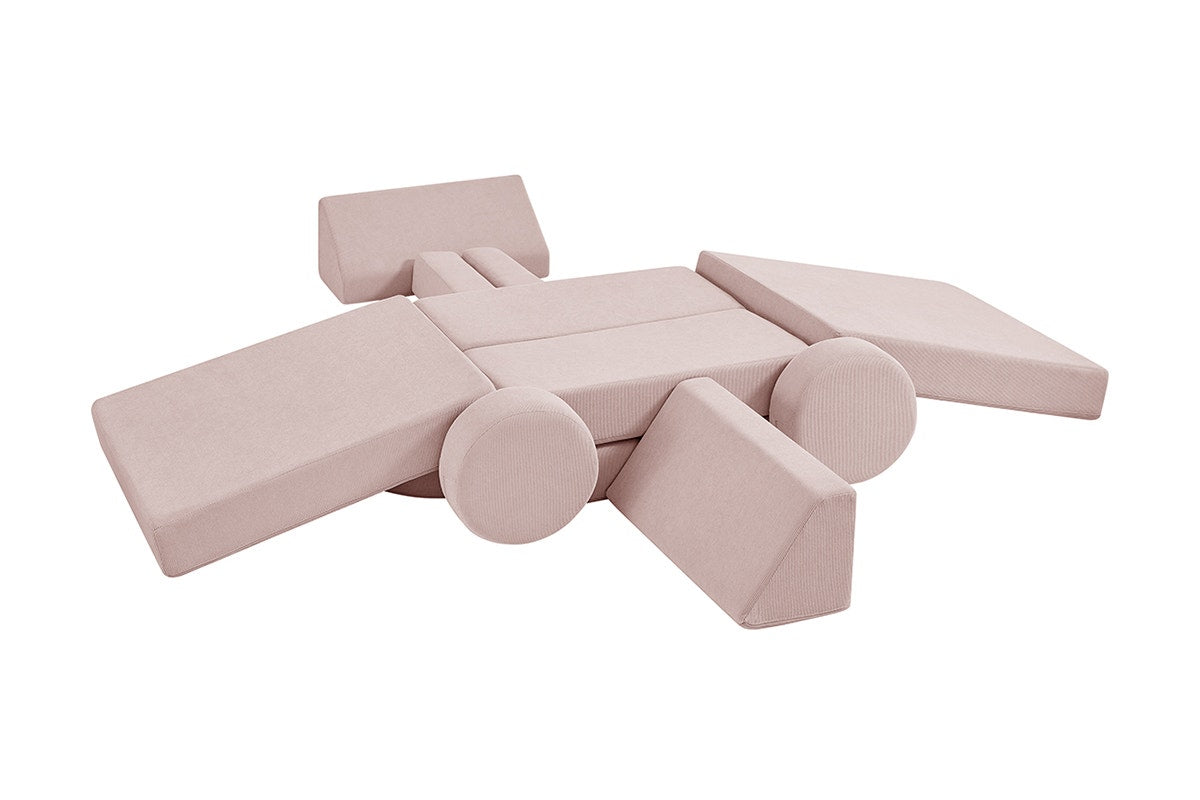 Ovela 14 Piece Modular Double Kids Play Sofa (Pink)