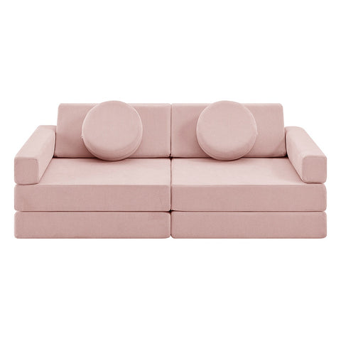Ovela 14 Piece Modular Double Kids Play Sofa (Pink)