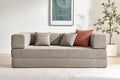 Ovela Mia 3 Seater Corduroy Compressed Sofa Bed (Sand)