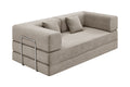 Ovela Mia 3 Seater Corduroy Compressed Sofa Bed (Sand)