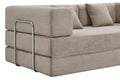 Ovela Mia 3 Seater Corduroy Compressed Sofa Bed (Sand)