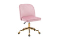 Ovela Monty Velvet Office Chair (Blush)