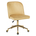 Ovela Monty Velvet Office Chair (Mustard)