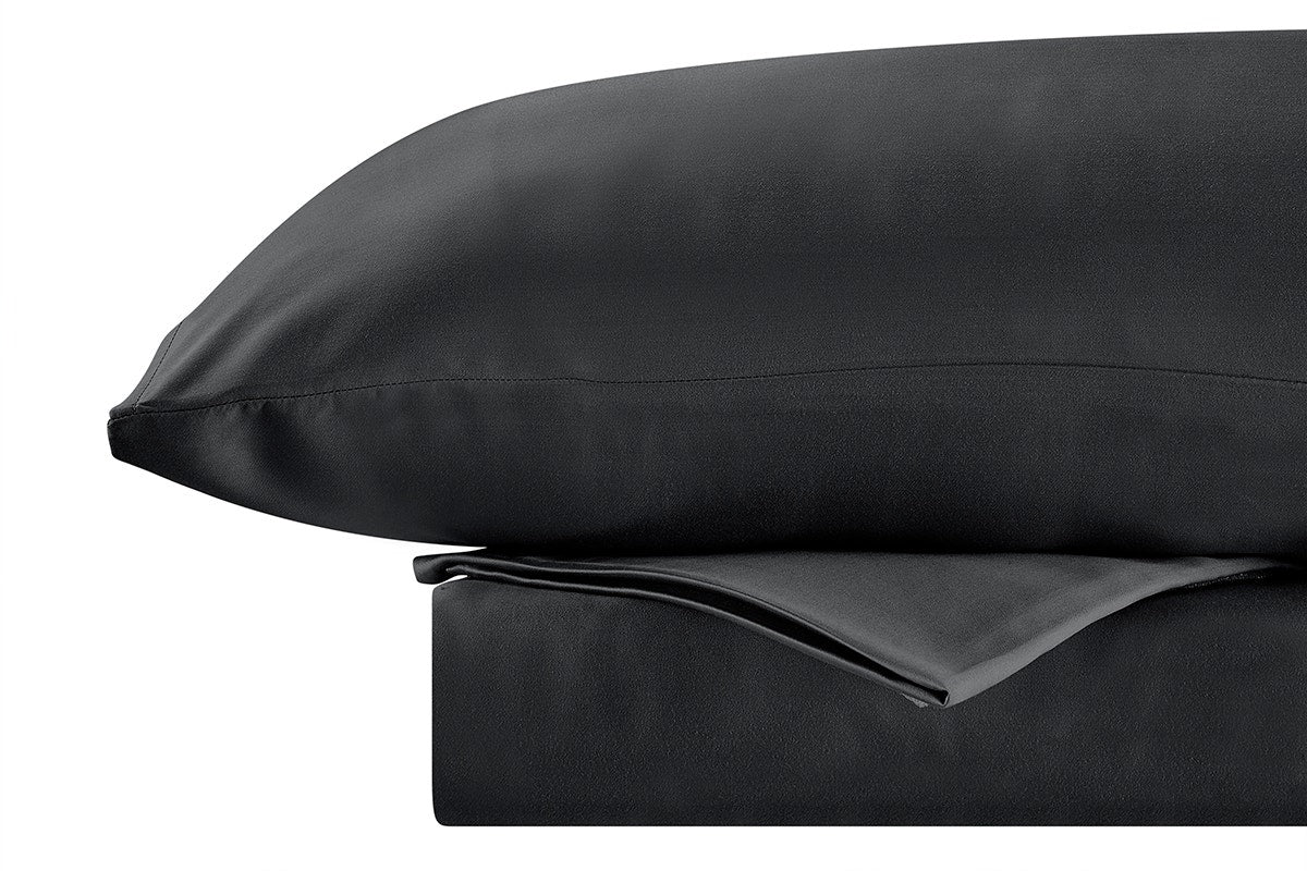 Ovela 100% Natural Bamboo Quilt Cover Set (Charcoal, Queen)