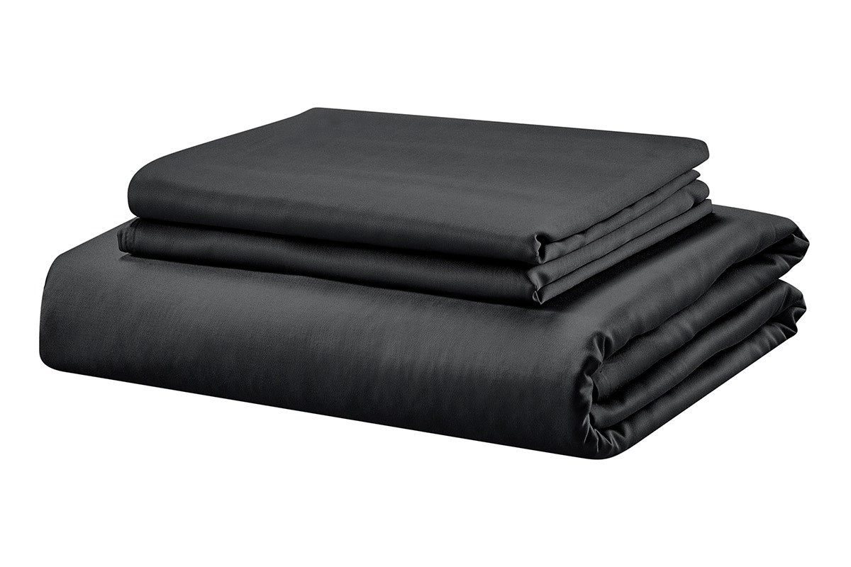 Ovela 100% Natural Bamboo Quilt Cover Set (Charcoal, Queen)