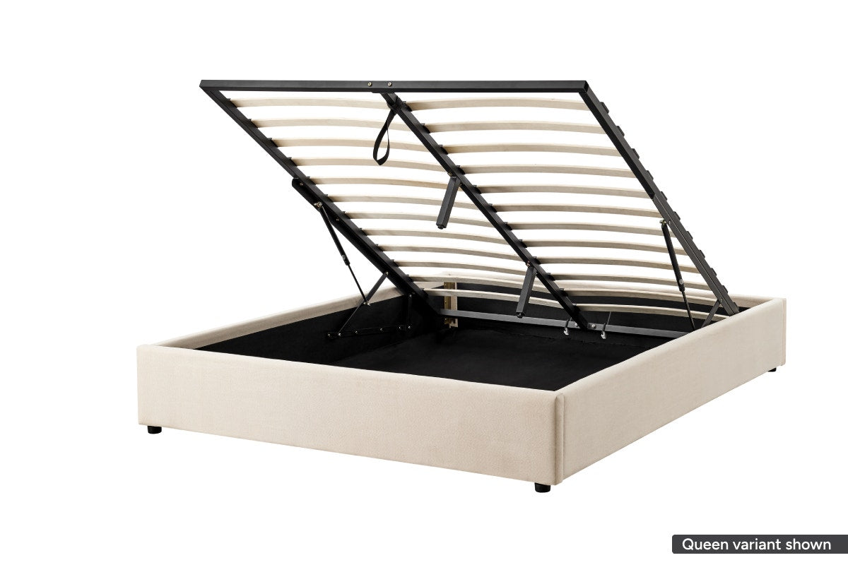 Ovela Parker Gas Lift Bed Frame (Beige, King)